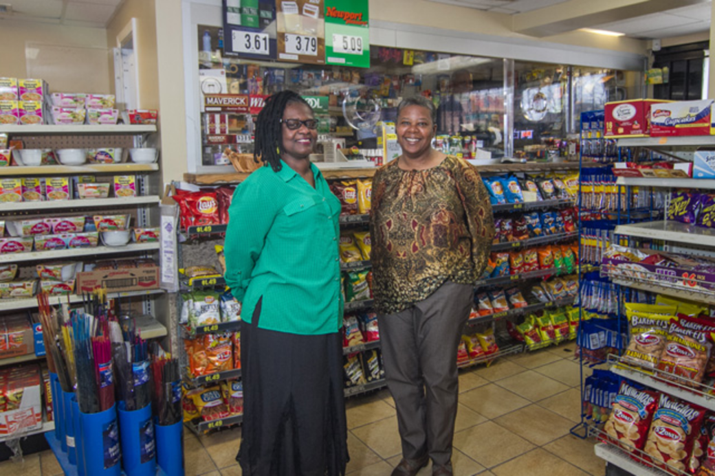 FRESH TO GO: Mary Anne Adams (left) and Margaret Hooker in Capitol V at Metro Foods, one of the shops participating in their Healthy Corner Store Initiative