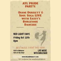 Diane Durrett And Soul Suga Live W Sassys Burlesque Pride Event At Red Light Cafe Atlanta Ga Oct 12 2018 Square